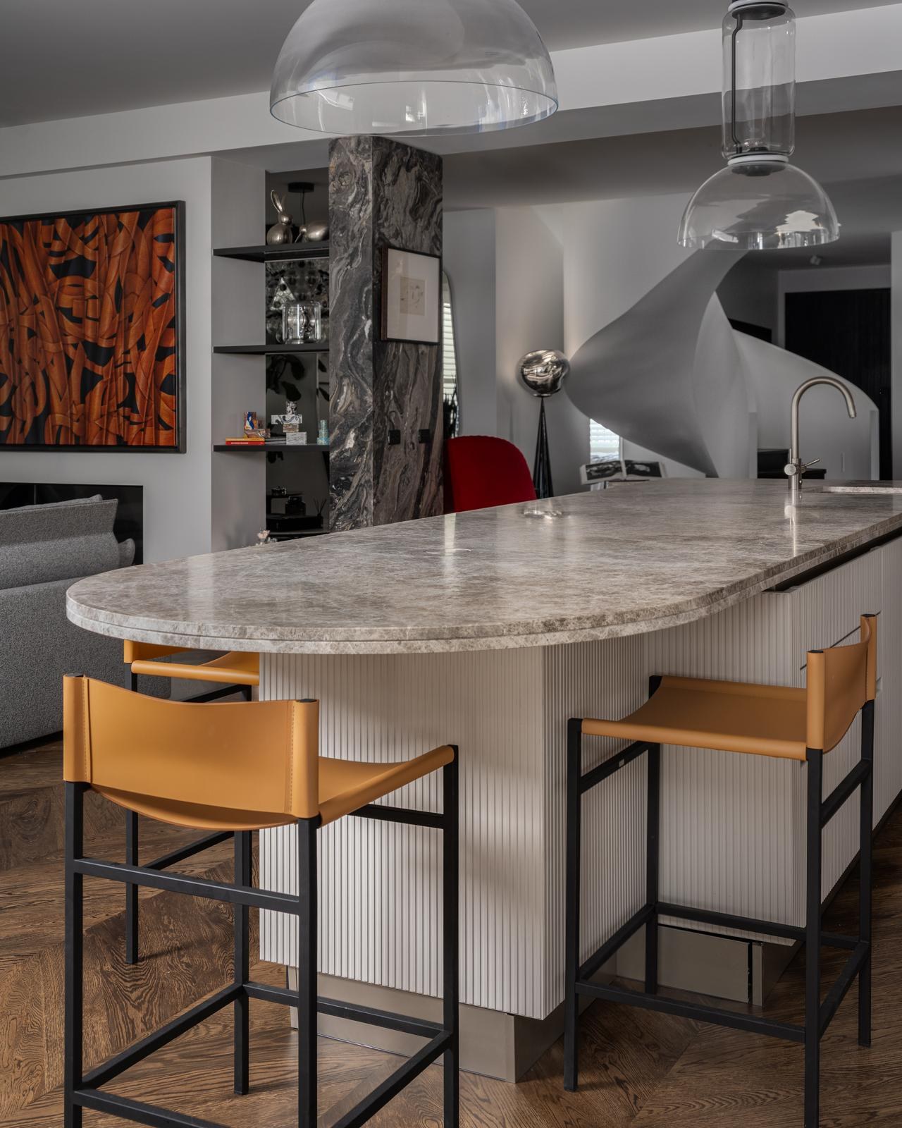 Balwyn North Residence — stone island and joinery